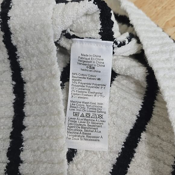 NWT‎ Madewell Off White/Black Striped Nubby Boucle-Knit Sweater Tank Size Small - Picture 4 of 9